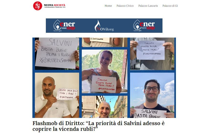 Flashmob di Diritto: “La priorità di Salvini adesso è coprire la vicenda rubli?”